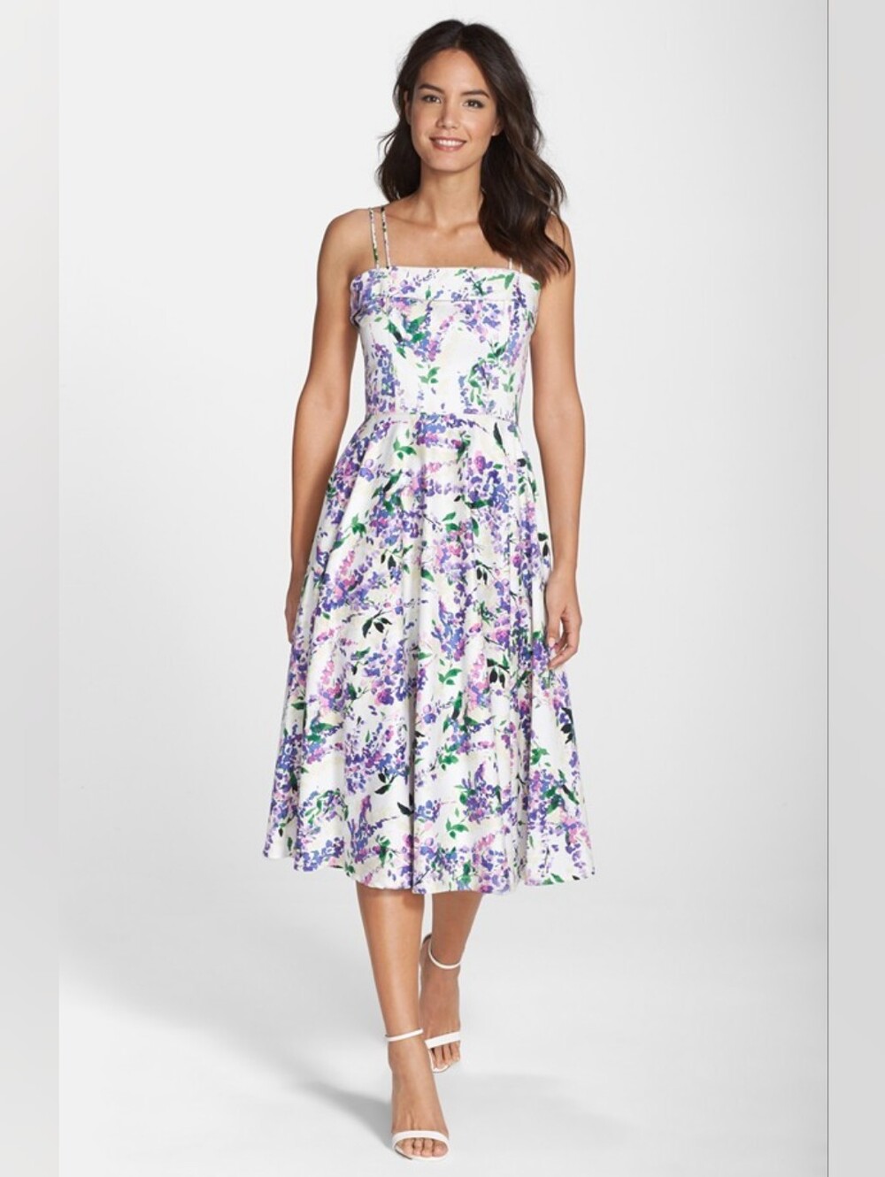 Maggy London | Floral Fit-And-Flare Midi Dress